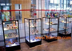 精品钛合金展柜 化妆品展示与礼品展会的卓越之选